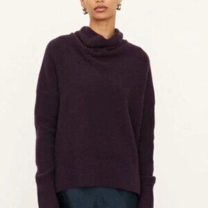 Vince Boiled Cashmere Turtleneck Pullover, Size Small